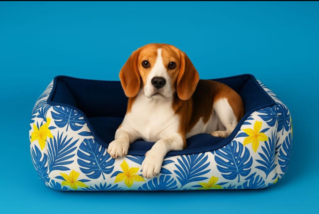 Luxury Floral Bed – Blue & Yellow