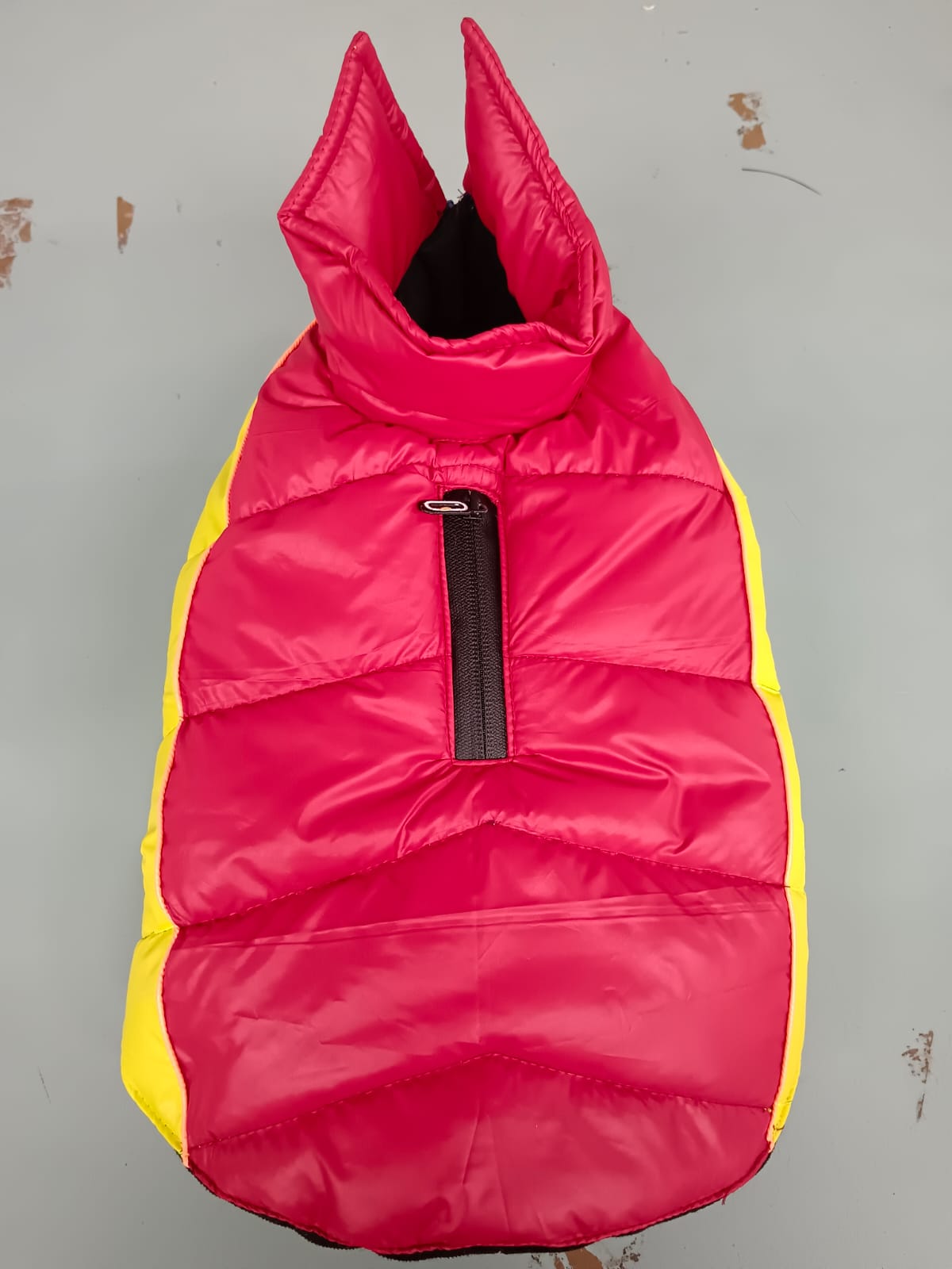 Pink + yellow quilted jacket