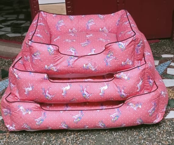 Stackable Cushion Bed Set – Pink Stars